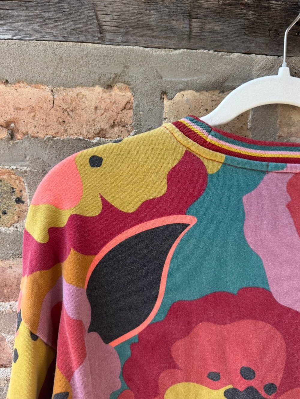 Marine Layer Floral Fleece Crewneck Sweatshirt Size M - Picture 5 of 8